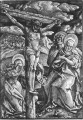 Crucifixión del pintor renacentista Hans Baldung en blanco y negro
